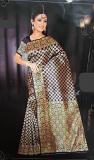 Banarsi Silk Finish Golden Zari Kanjeeviram Saree #6334